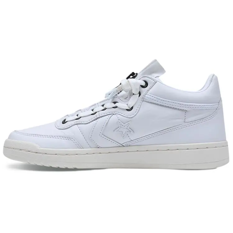 Converse Slip Resistant Abrasion Resistant Low top Skateboard Shoes Unisex White