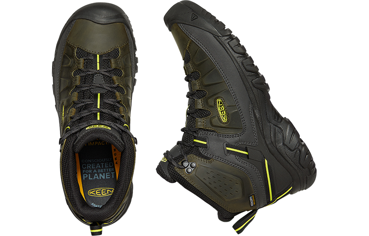 Keen Targhee 3 Leather Waterproof Cushioning Slip Resistant Abrasion Resistant High top Hiking Shoes Men’s Black