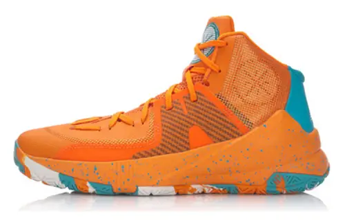 Li Ning All In Team 3.5 Cushioning Lightweight Slip Resistant High top Basketball Shoes Men's Orange