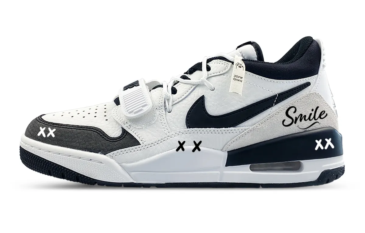 Jordan Legacy 312 Low top Vintage Basketball Shoes Men's Black White