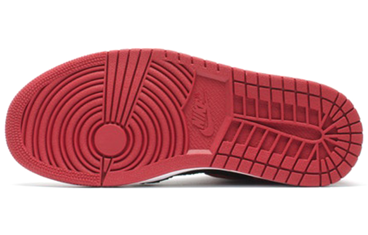 Женские кроссовки Jordan Air Jordan 1 Red HI Flyknit BG (черно-красный) — Красный / чёрный — фото 5