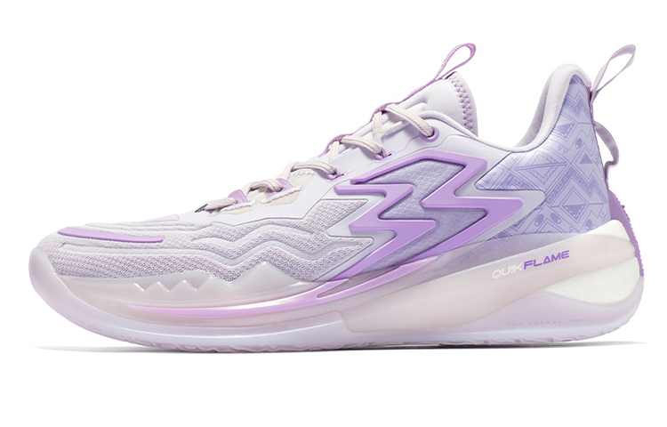 361° Big3 3.0 Pro Hangzhou Leno Cushioning, Wear Resistant Low top Basketball Shoes Men’s Light Paste Purple