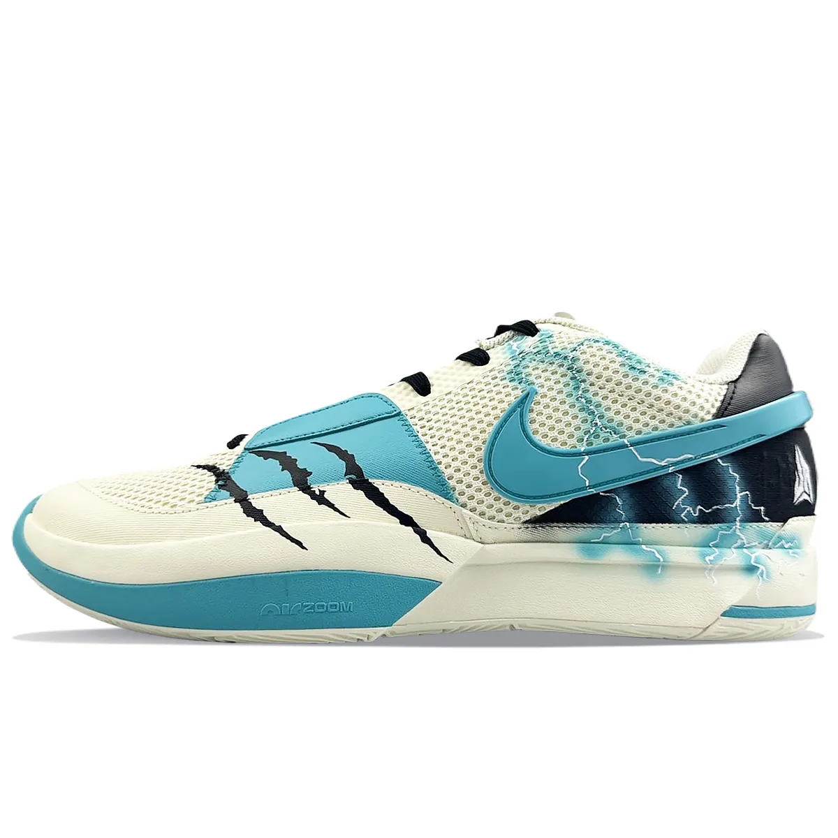 Nike Ja 1 Slip Resistant Abrasion Resistant Low top Basketball Shoes Men's Yellow Blue