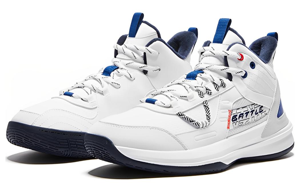 QIAODAN Fleece Lined Trendy Versatile Slip Resistant, Abrasion Resistant, Lightweight Mid top Basketball Shoes Men’s
