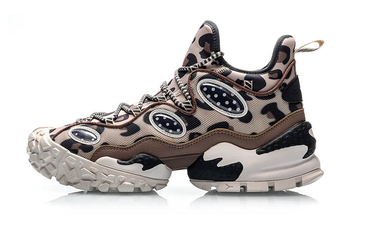 Li Ning COUNTERFLOW Source MONSTER EYE Lense Mid top Basketball Shoes Men’s Leopard Print