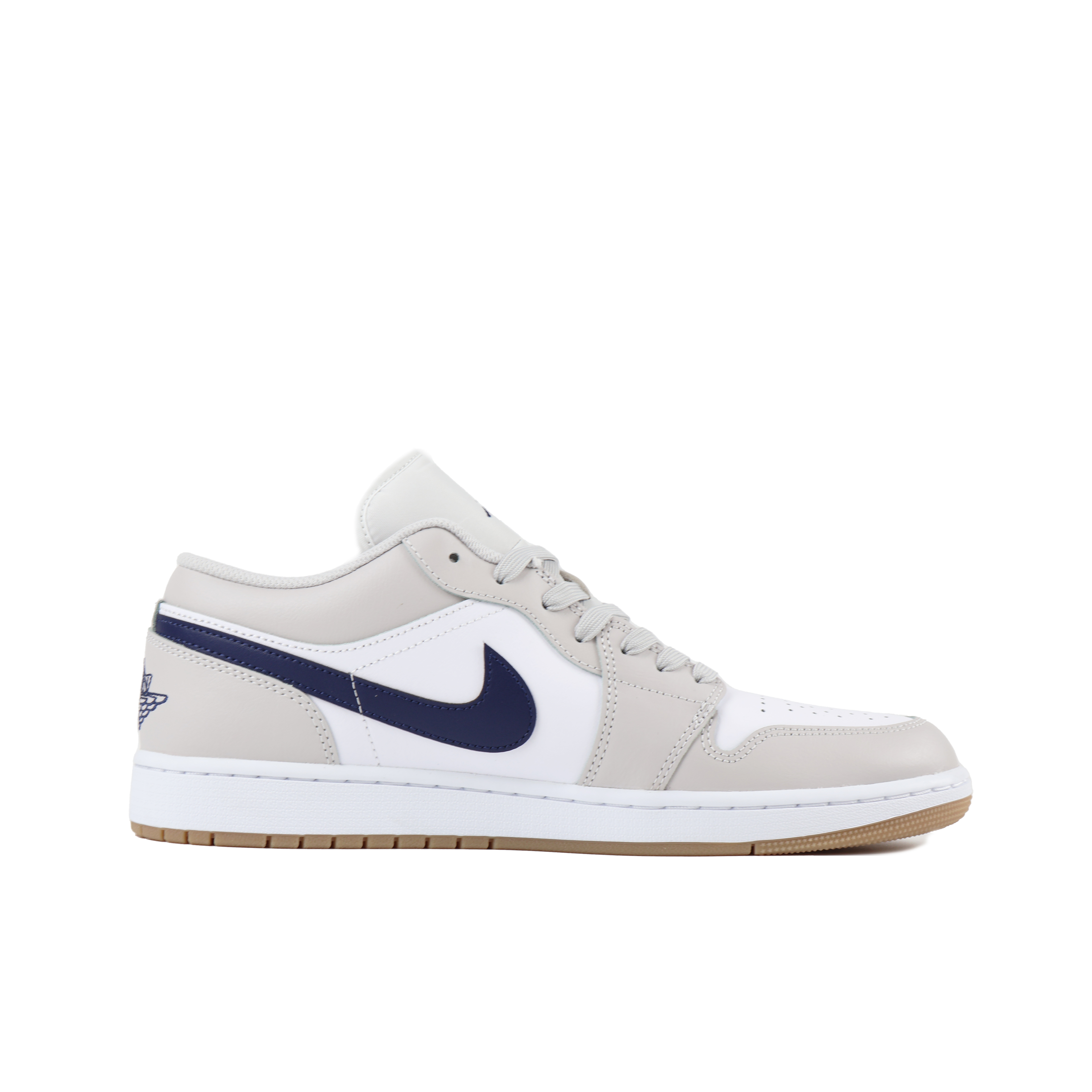 Jordan Air Jordan 1 Abrasion Resistant Support Low top Vintage Basketball Shoes Unisex Gray White