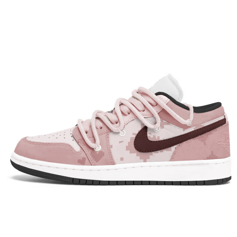 Jordan Air Jordan 1 Slip Resistant Slip Resistant Low top Vintage Basketball Shoes Women’s Pink