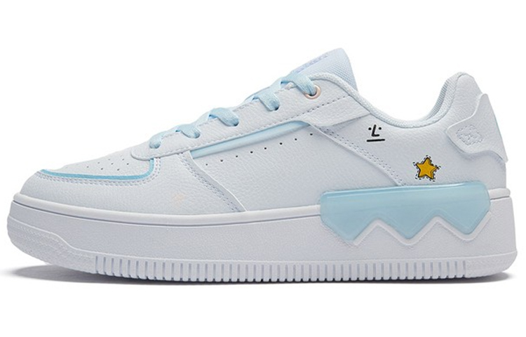 361° Slip Resistant Cushioning Abrasion Resistant Balance Breathable Low top Skateboard Shoes Women's White Blue