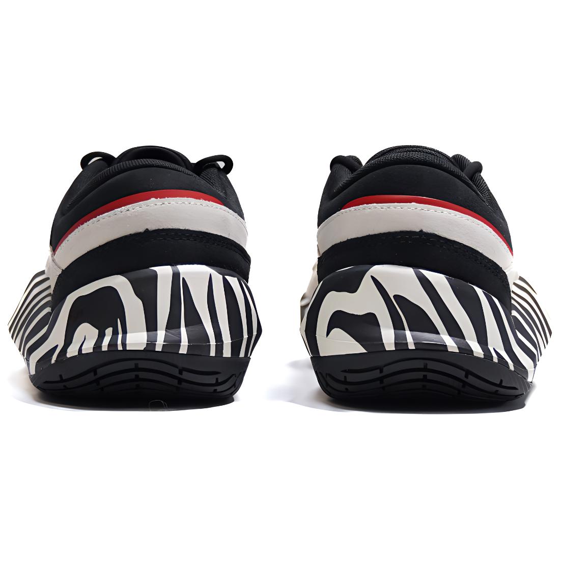 Serious Player Only Ranger Zebra Basketball Shoes Unisex Low Top Black/White/Red