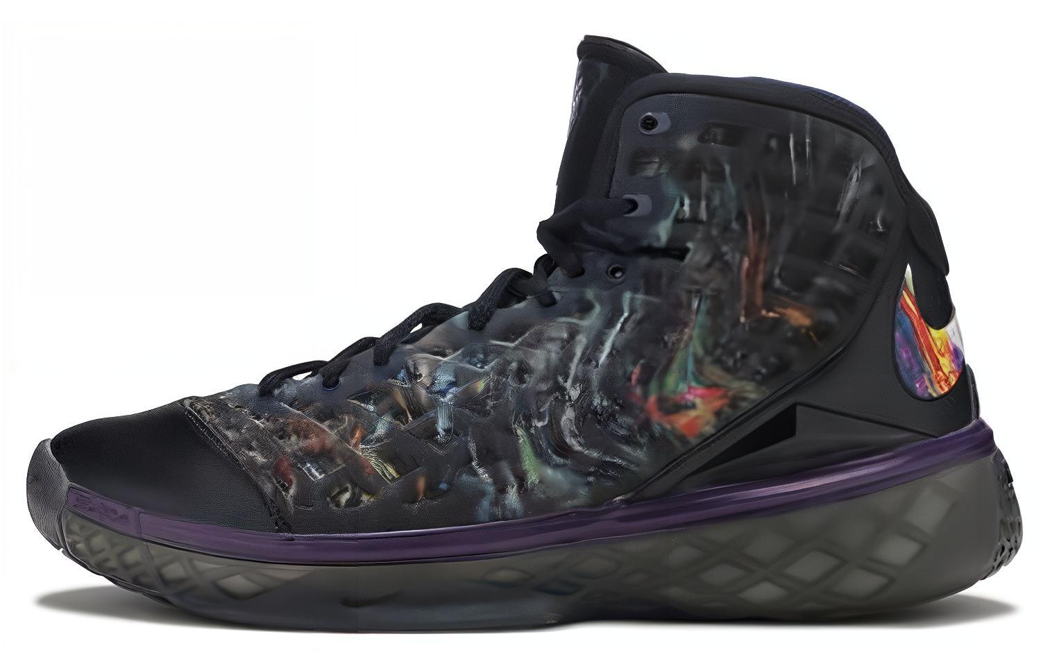 Мужские кроссовки Nike Zoom Kobe 3 (черно-фиолетовые)