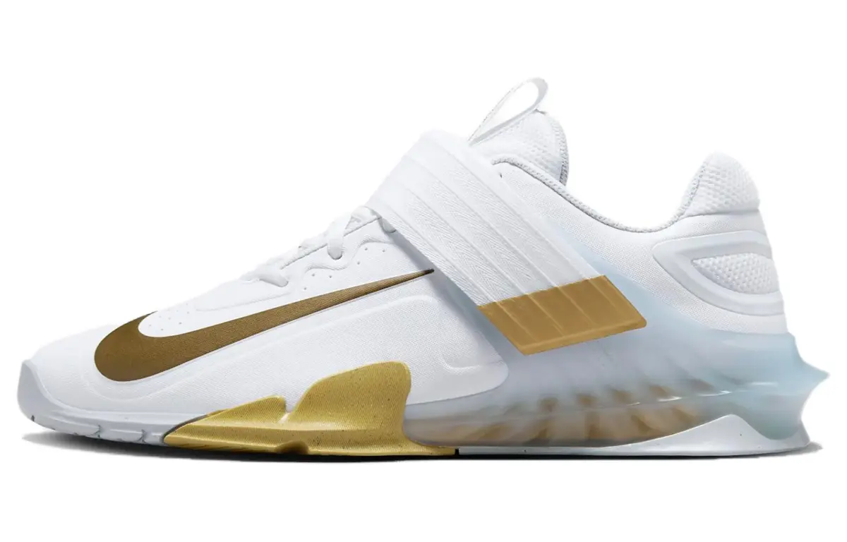 Nike Savaleos Cushioning Abrasion Resistant Low top Training Shoes Unisex White Gold