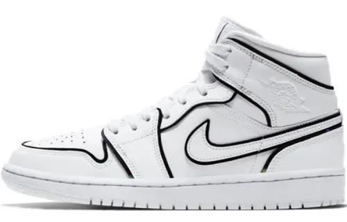 Jordan 1 Mid Iridescent Reflective White Women's