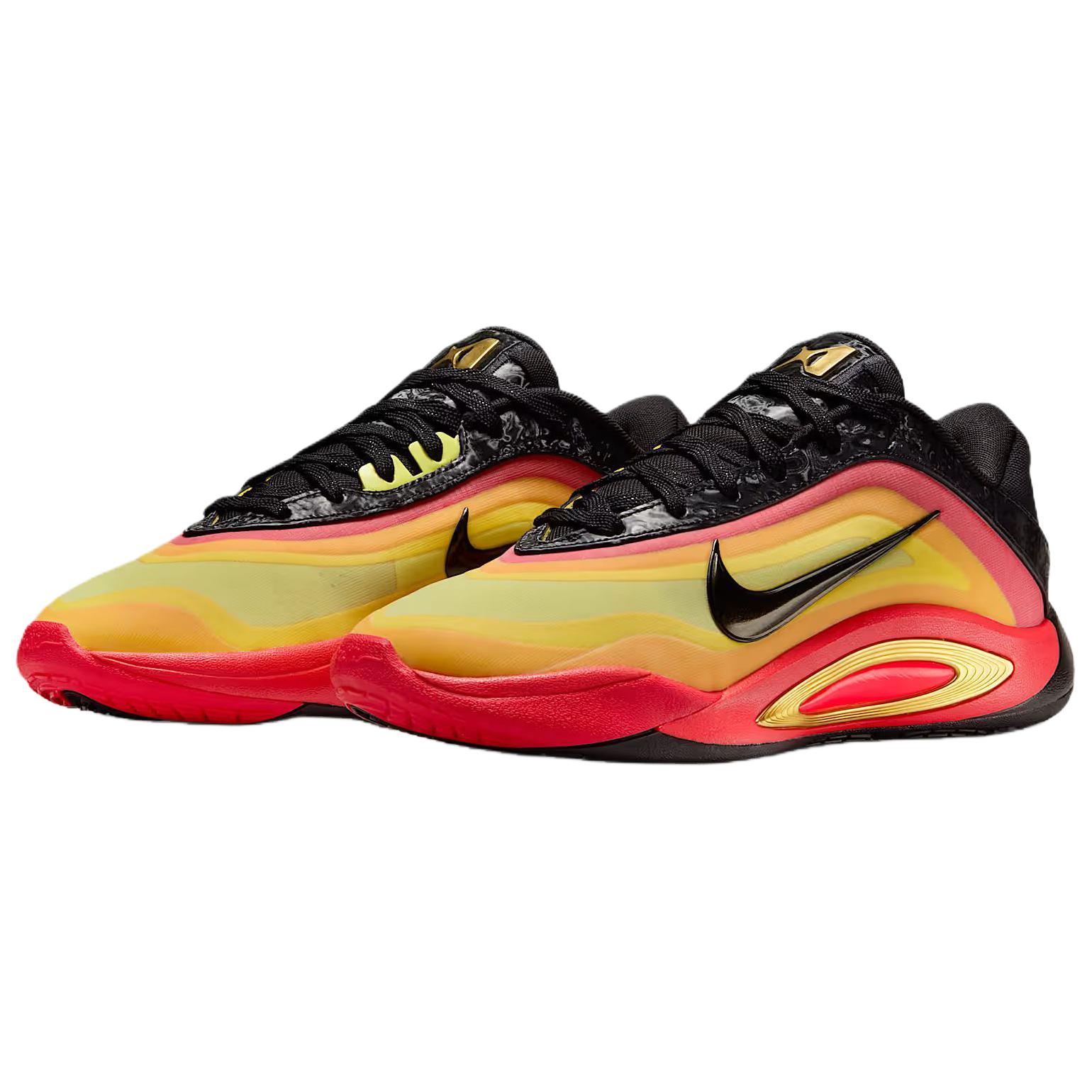 Nike A’One Basketball Shoes Unisex Red Yellow