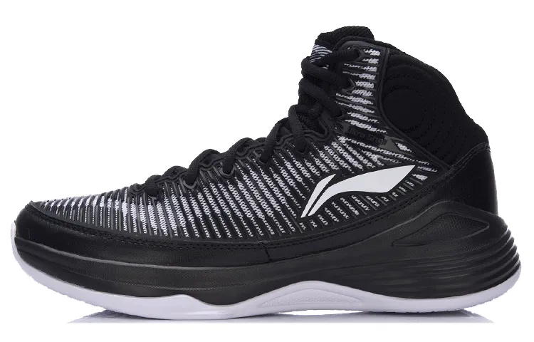 Li Ning Quickness III Support High top Basketball Shoes Unisex Black White