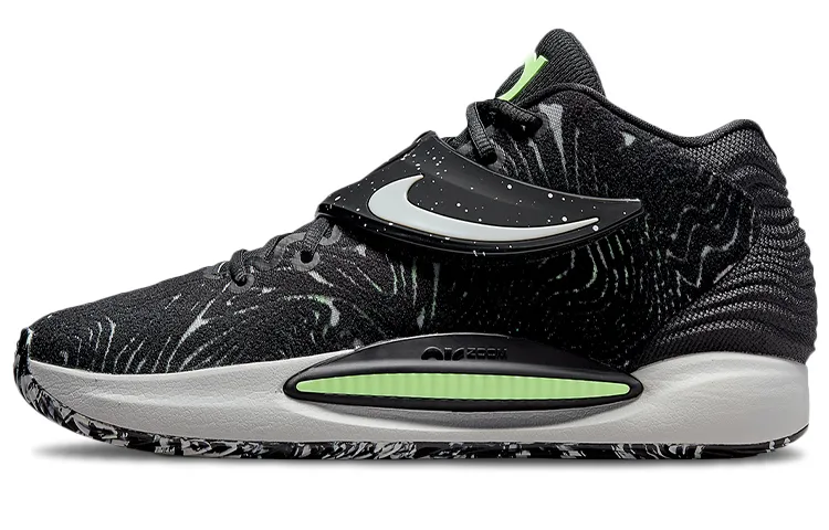 Nike KD 14 Black Volt KD 14 Mid top Performance Basketball Shoes Men's Black Green International Version