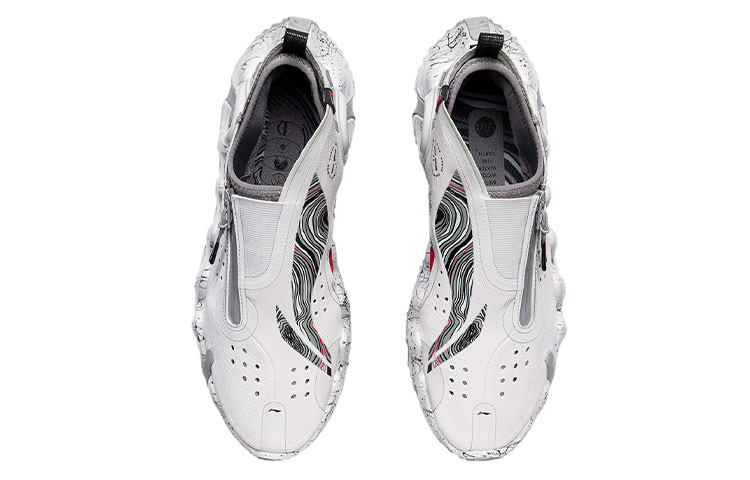 Li Ning Paris Fashion Week Collection Vintage Basketball Shoes Men’s Low Top Antarctic Gray