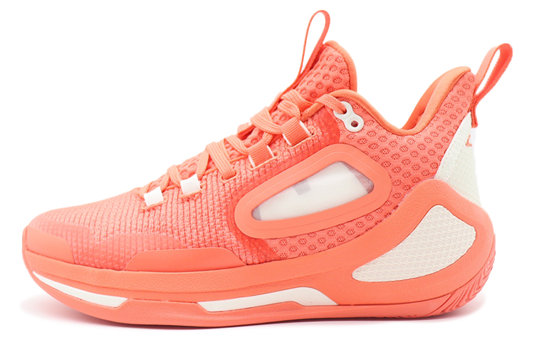 Anta Alien 3 Slip Resistant Abrasion Resistant Mid top Performance Basketball Shoes Men's Red White Gold