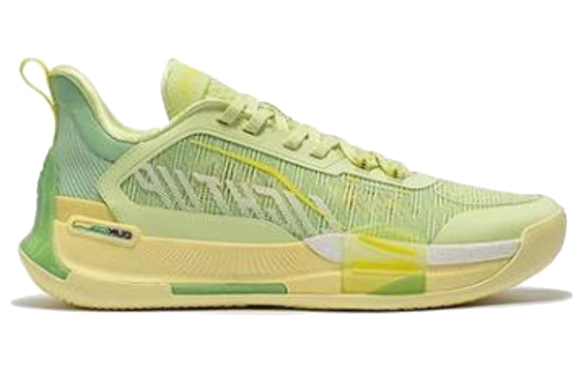 361° Burning Fight ISO Cushioning Breathable Cushioning Breathable Low top Basketball Shoes Men’s Green Yellow