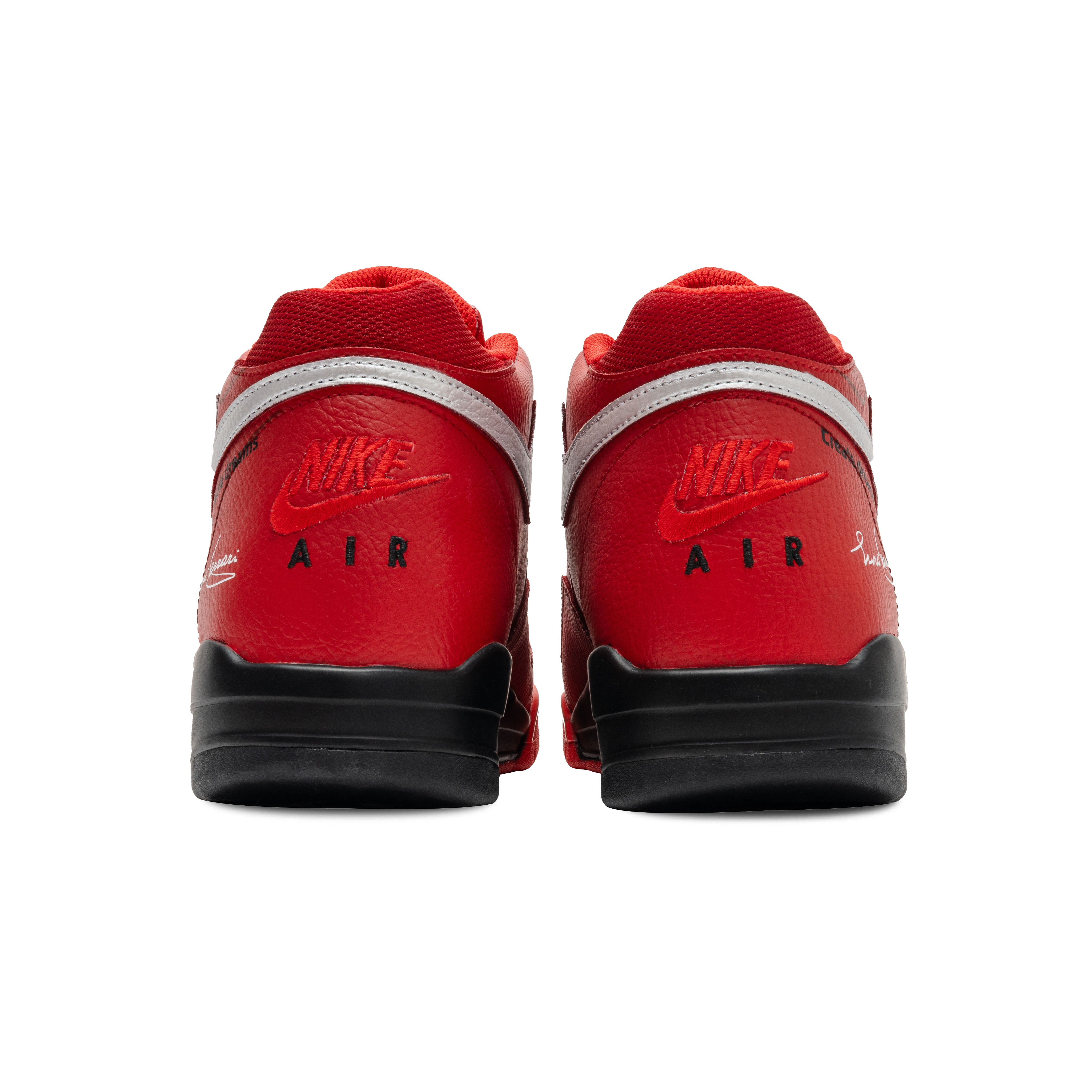 Nike Flight Legacy Racing Track Celebrity Slip Resistant Mid top Vintage Basketball Shoes Unisex Red