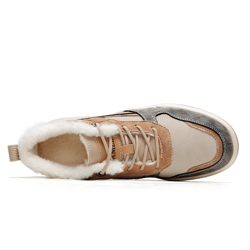 CAMEL Thermal Slip Resistant Low top Skateboard Shoes Men's Khaki