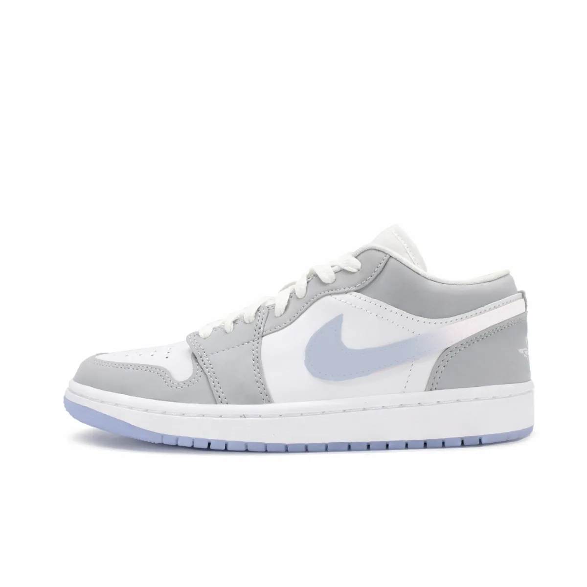 Jordan Air Jordan 1 Slip Resistant Abrasion Resistant Low top Vintage Basketball Shoes Women's White Gray