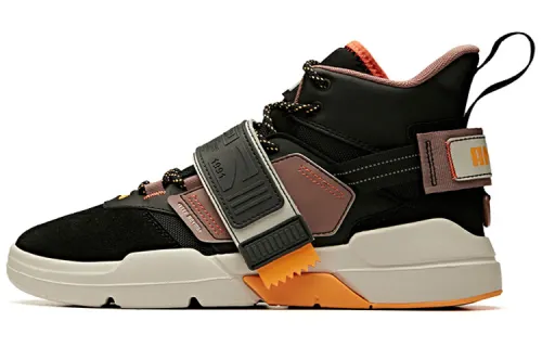 Anta Life Collection Synthetic Leather, Textile Coverage Thermal Abrasion Resistant Mid top Skateboard Shoes Men's