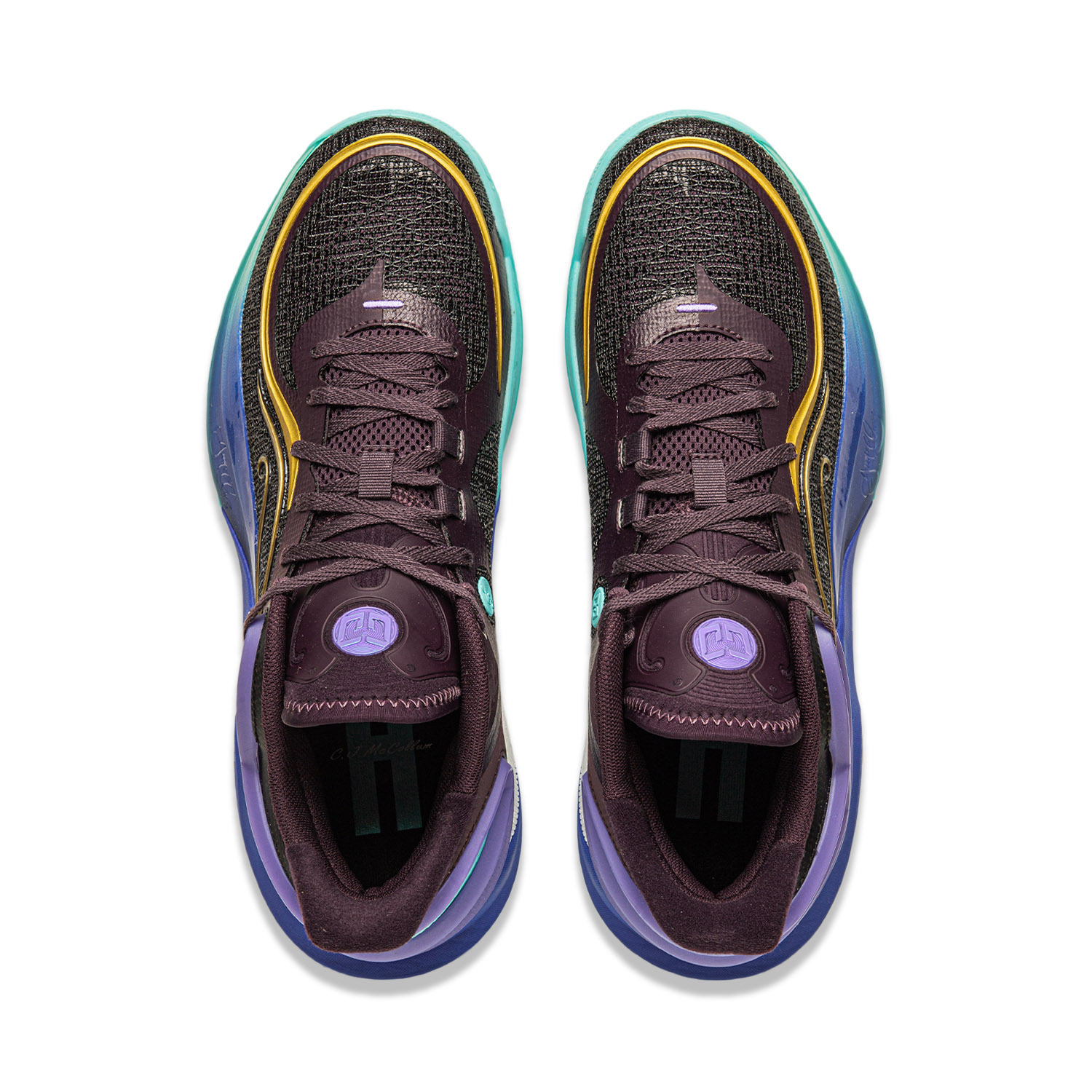 Li Ning CJ 3 Cushioning Slip Resistant Abrasion Resistant Lightweight Rebound Low top Basketball Shoes Men’s Black Blue