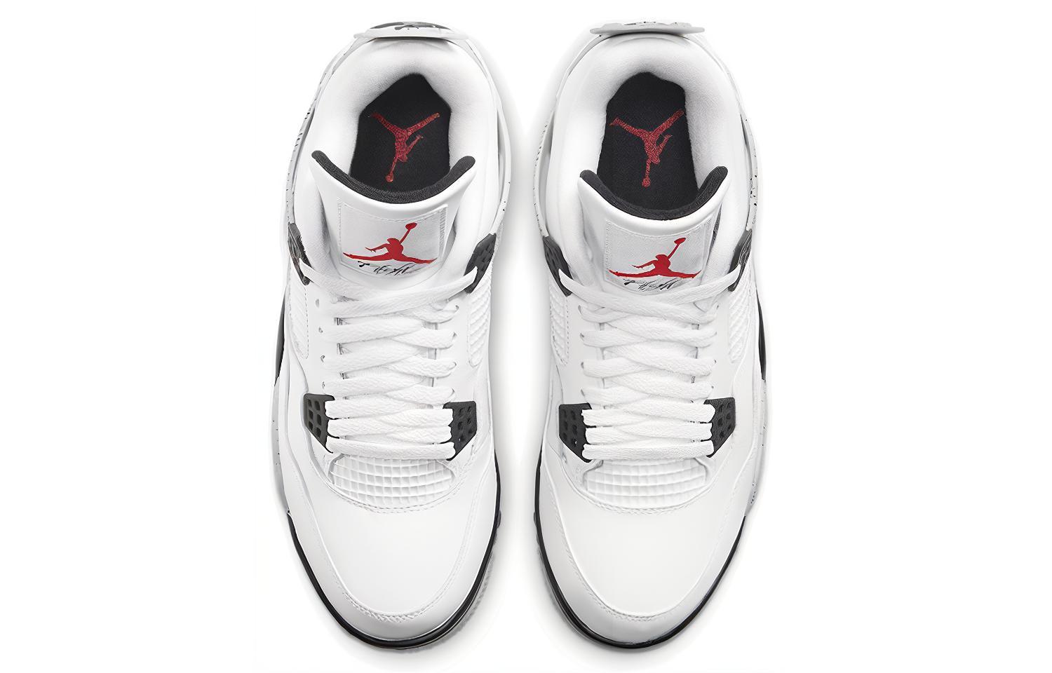Кроссовки Jordan Air Jordan 4 golf "white cement" (белые) — фото 4