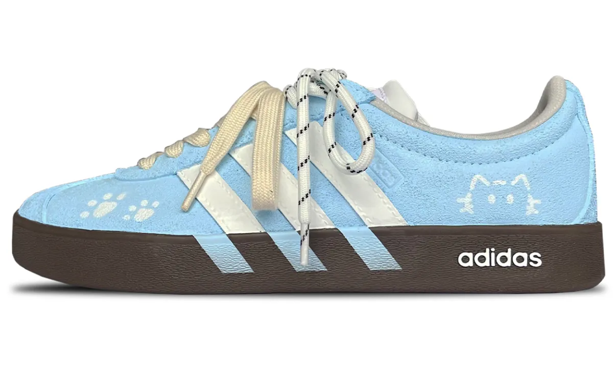 Adidas VL COURT 2.0 Suede Low top Skateboard Shoes Unisex Blue