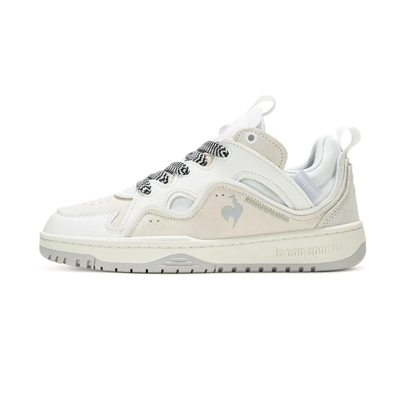 Le Coq Sportif Abrasion Resistant Slip Resistant Low top Skateboard Shoes Unisex White