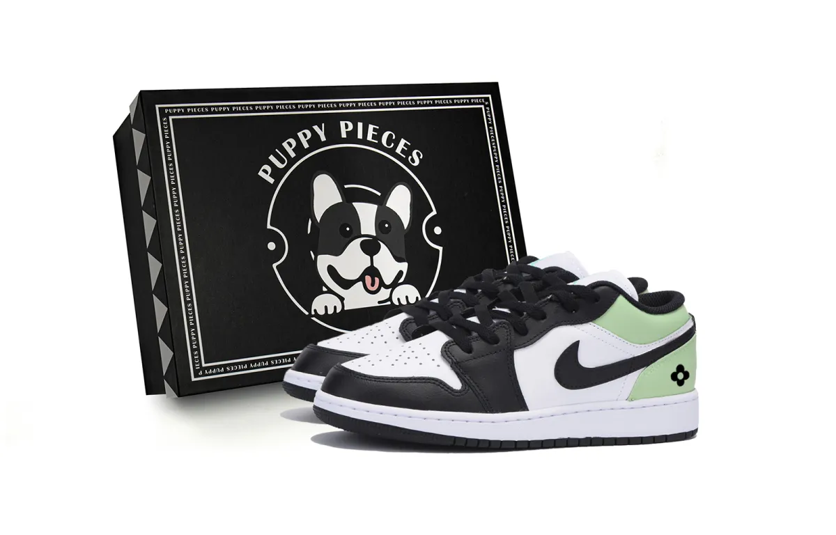 Jordan Air Jordan 1 Low top Vintage Basketball Shoes Men's White Green