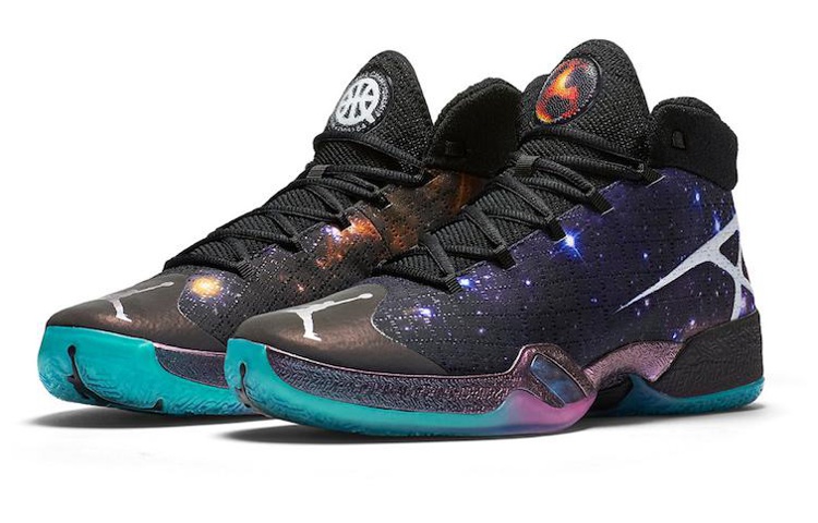 Мужские кроссовки Jordan Air Jordan 30 Quai 54 Cosmos OG (черно-сине-белые) — Чёрный / синий / белый — фото 3