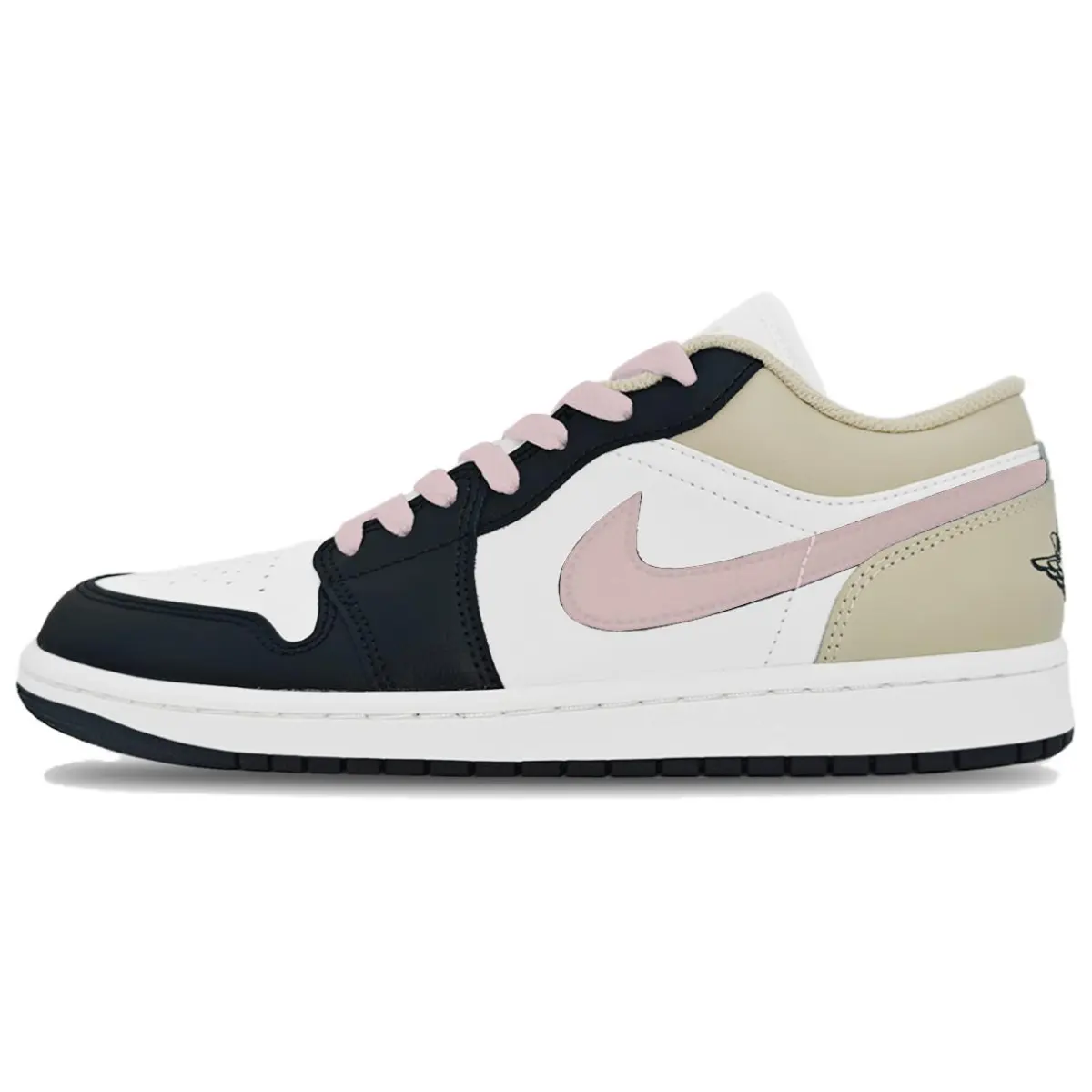 Jordan Air Jordan 1 Vintage Basketball Shoes Unisex Low Top Pink/White/Black