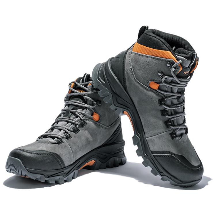 TOREAD Slip Resistant Thermal High top Mountaineering Shoes Men’s Gray Black