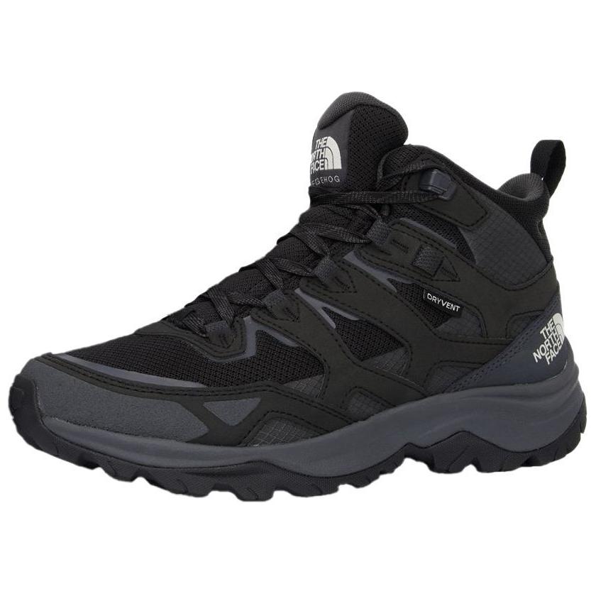 THE NORTH FACE HEDGEHOG 3 Soft And Comfortable Slip Resistant Abrasion Resistant Mid top Hiking Shoes Men's Black
