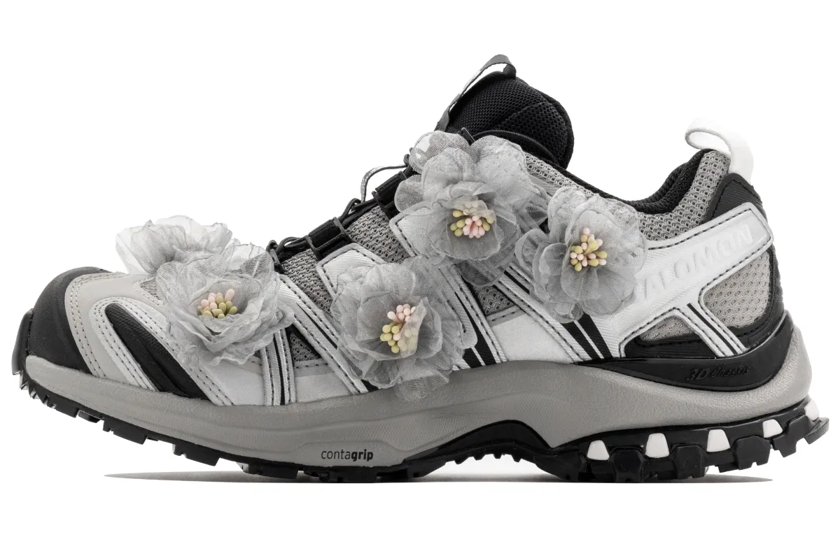 SALOMON XA Pro 3D ADV Fabric Cushioning Slip Resistant Abrasion Resistant Low top Hiking Shoes Unisex Gray Silver Black