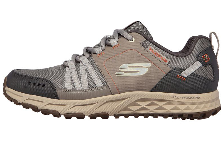 Skechers Escape Plan Textile, Leather Low top Hiking Shoes Men's Tan