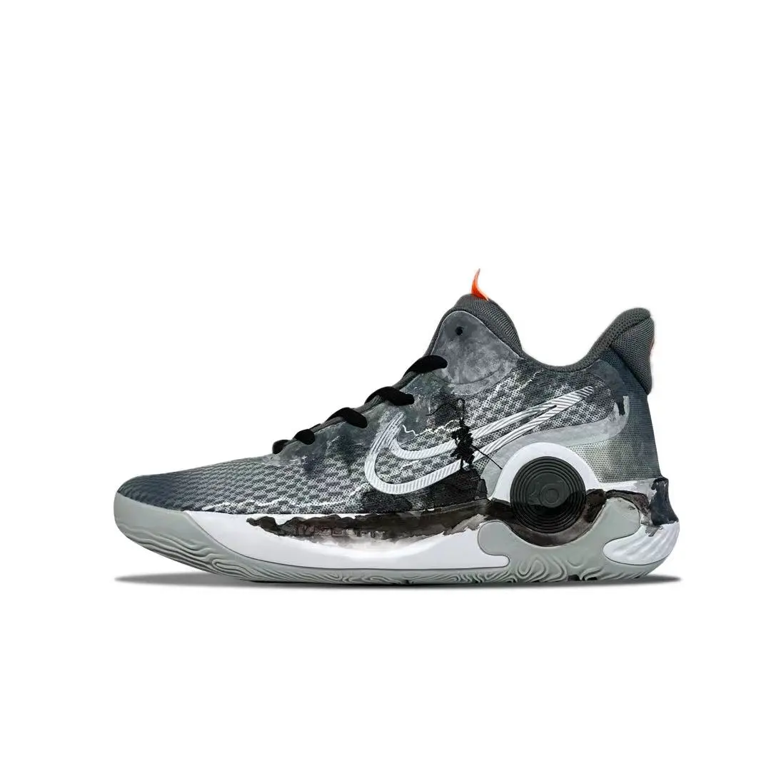 Nike Trey 5 Abrasion Resistant Coverage Abrasion Resistant Coverage Mid top Basketball Shoes Men's Black White Gray