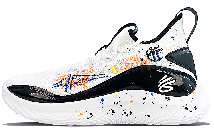 Under Armour Curry 8 Basketball Shoes Unisex Low Top Black/Blue