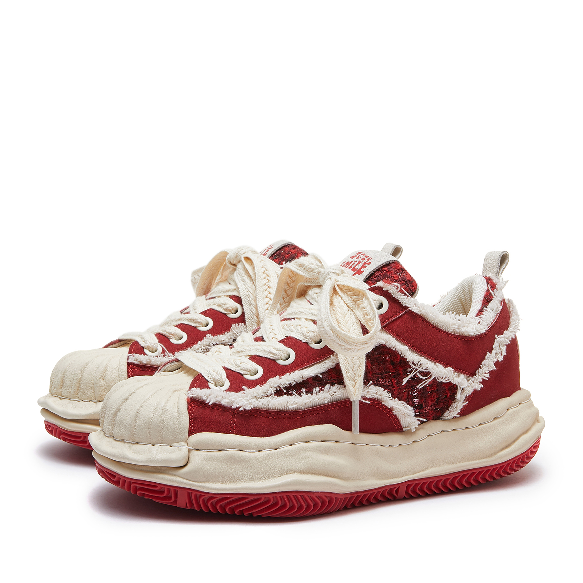 MQMS Skateboard Shoes Unisex Low Top Red