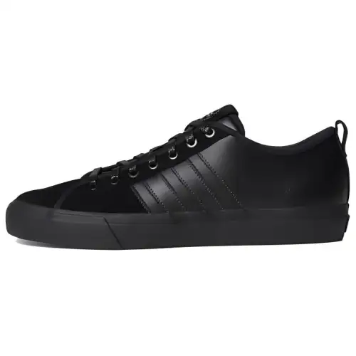 Adidas Originals Matchcourt Lace Up Coverage Abrasion Resistant Low top Skateboard Shoes Men's Black