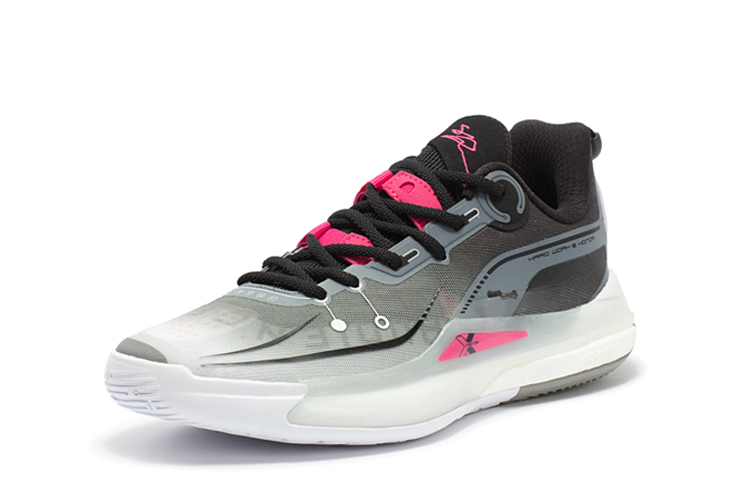 361° DVD2 X Factor Cushioning Slip Resistant Abrasion Resistant Breathable Low top Basketball Shoes Men’s Black White