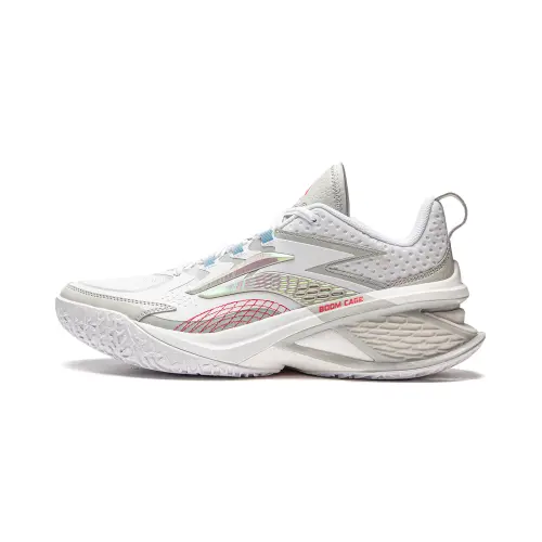 Li Ning Air Strike 11 Cushioning Slip Resistant Lightweight Low top Performance Basketball Shoes Men's White Gray