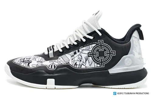 ULTRAMAN X RIGORER Hydrogen 2 Basketball Shoes Men's Low Top Night Black/Coral White