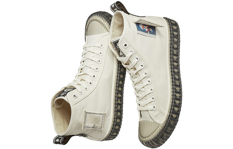 Doraemon x Kappa Omini Slip Resistant And Breathable High top Canvas Shoes Unisex White