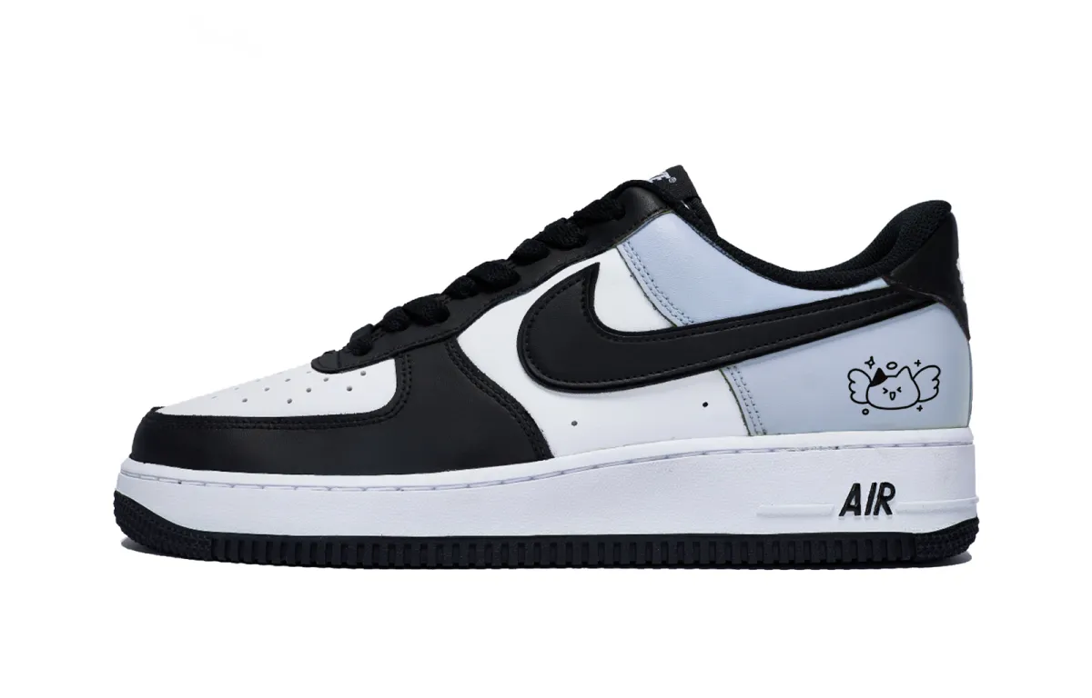 Nike Air Force 1 Puppy Fragment Low top Skateboard Shoes Men's White Blue
