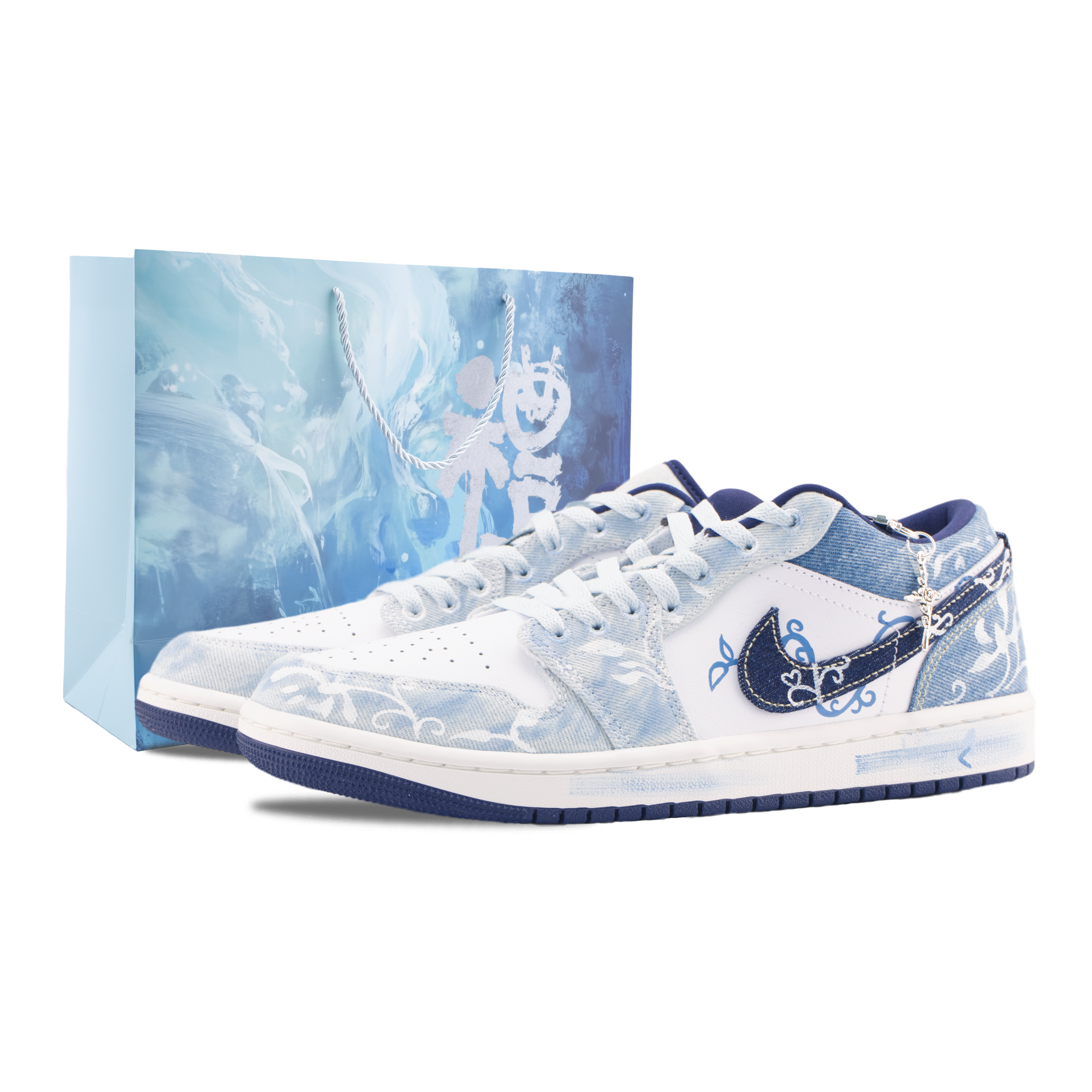 Jordan Air Jordan 1 Celadon Misty Rain Abrasion Resistant Abrasion Resistant Low top Vintage Basketball Shoes Men’s