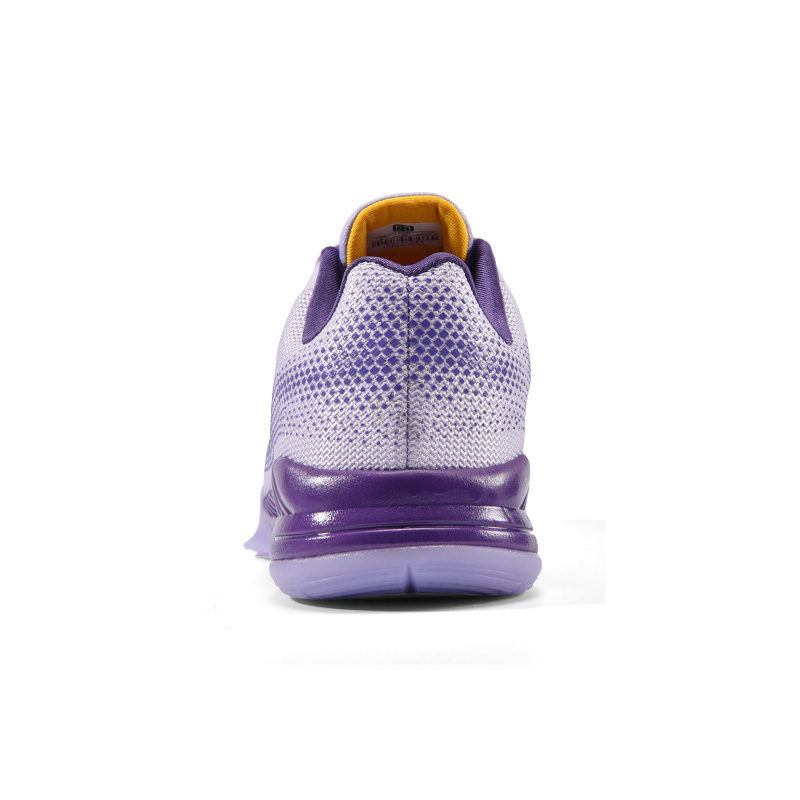IVERSON Slip Resistant Abrasion Resistant Low top Basketball Shoes Unisex Dark Lilac Yellow