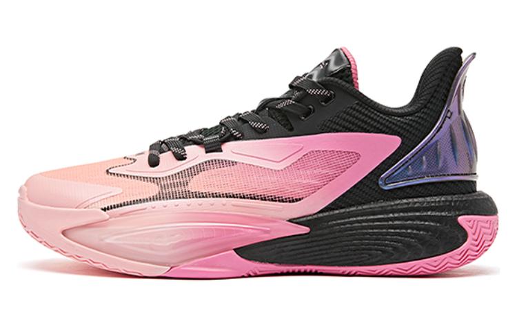 QIAODAN Prickle 7.0 Cushioning, Wear Resistant Low top Basketball Shoes Men’s Pink Black