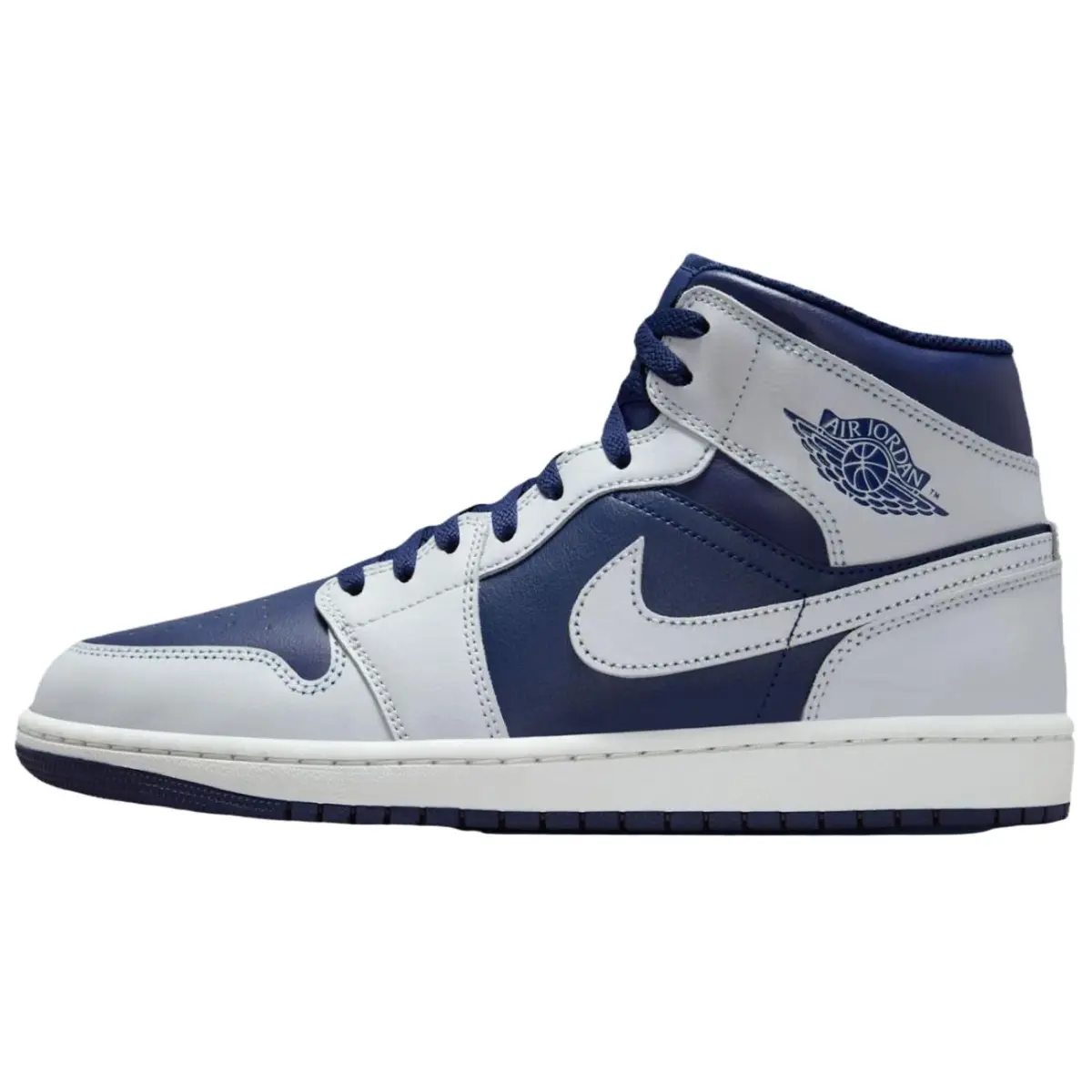 Jordan Air Jordan 1 Mid top Vintage Basketball Shoes Unisex Blue White